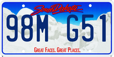 SD license plate 98MG51