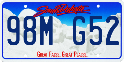 SD license plate 98MG52