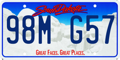 SD license plate 98MG57