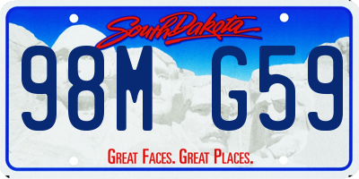 SD license plate 98MG59