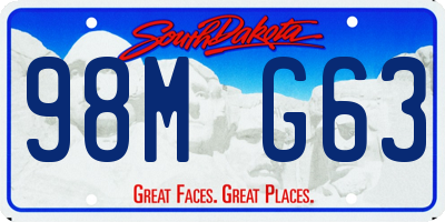 SD license plate 98MG63