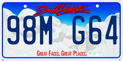 SD license plate 98MG64