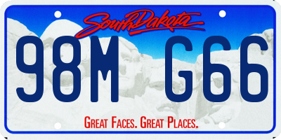 SD license plate 98MG66