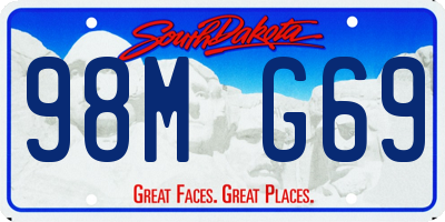 SD license plate 98MG69