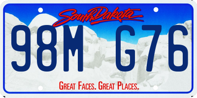 SD license plate 98MG76