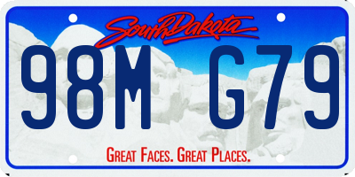 SD license plate 98MG79