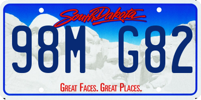SD license plate 98MG82