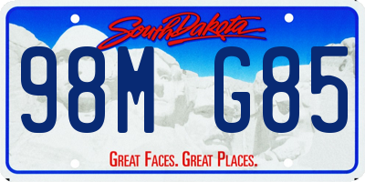 SD license plate 98MG85
