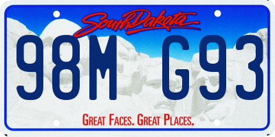 SD license plate 98MG93