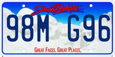 SD license plate 98MG96