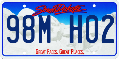 SD license plate 98MH02