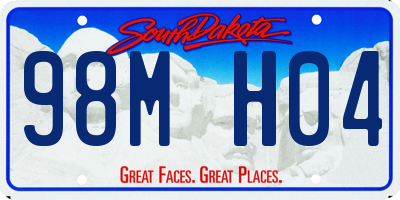 SD license plate 98MH04