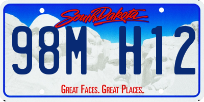 SD license plate 98MH12