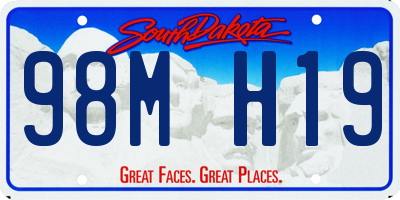SD license plate 98MH19