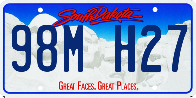 SD license plate 98MH27