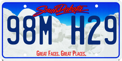SD license plate 98MH29