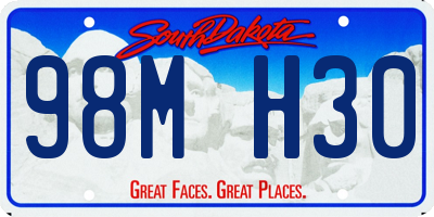 SD license plate 98MH30