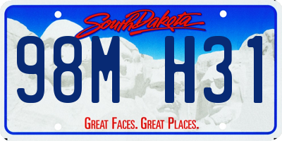 SD license plate 98MH31