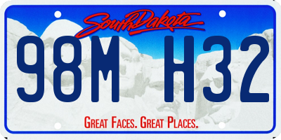 SD license plate 98MH32