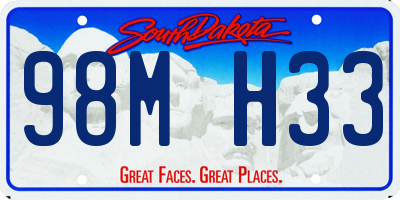 SD license plate 98MH33
