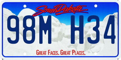 SD license plate 98MH34