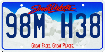 SD license plate 98MH38
