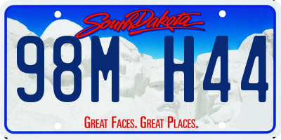 SD license plate 98MH44