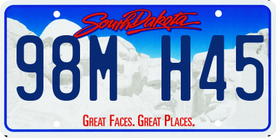 SD license plate 98MH45