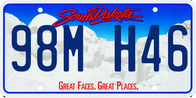 SD license plate 98MH46