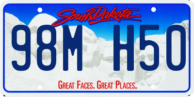 SD license plate 98MH50