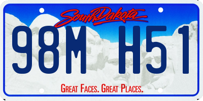 SD license plate 98MH51