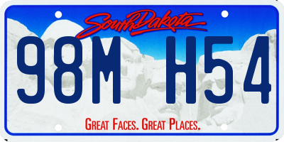 SD license plate 98MH54