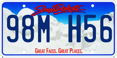 SD license plate 98MH56