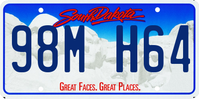 SD license plate 98MH64