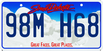 SD license plate 98MH68