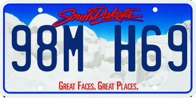 SD license plate 98MH69