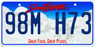SD license plate 98MH73