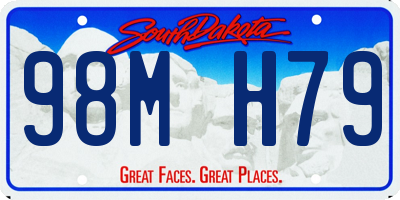 SD license plate 98MH79