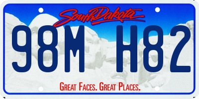 SD license plate 98MH82