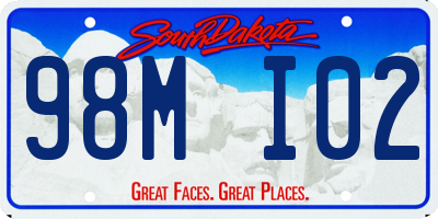 SD license plate 98MI02