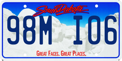 SD license plate 98MI06