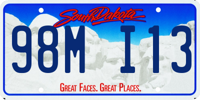 SD license plate 98MI13