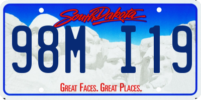 SD license plate 98MI19