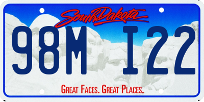 SD license plate 98MI22