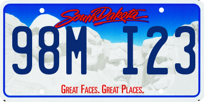 SD license plate 98MI23