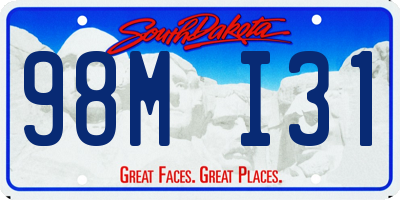 SD license plate 98MI31