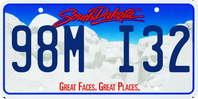 SD license plate 98MI32