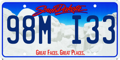 SD license plate 98MI33