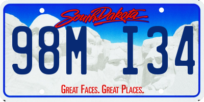 SD license plate 98MI34