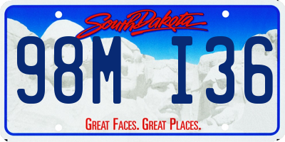 SD license plate 98MI36